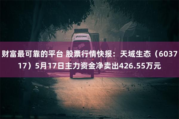 财富最可靠的平台 股票行情快报：天域生态（603717）5月17日主力资金净卖出426.55万元